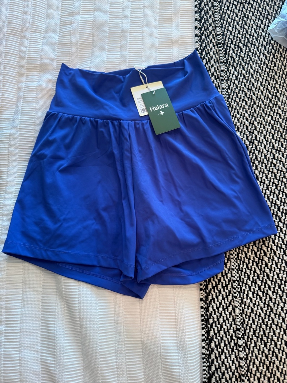 HALARA High-Waist Athletic Shorts in Royal Blue - Picture 2 of 4